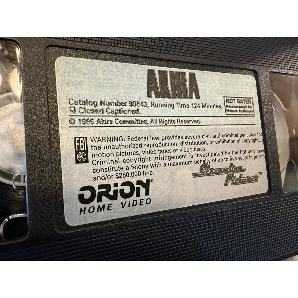 Akira 1989 VHS Anime English Version Katsuhiro Otomo R rated